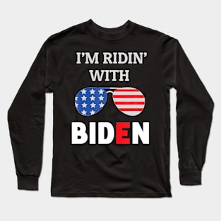 Joe Biden 2020 for President i m riding with Biden novelty T Shirt Long Sleeve T-Shirt